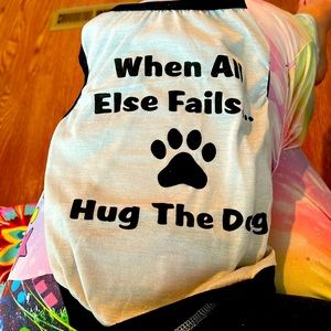 5/$20Gray and black trim size small male dog T-shirt